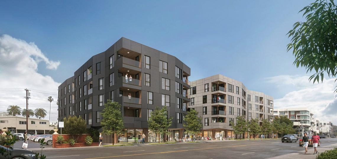 New angles of mixed-use project at 1527 Lincoln in Santa Monica 
